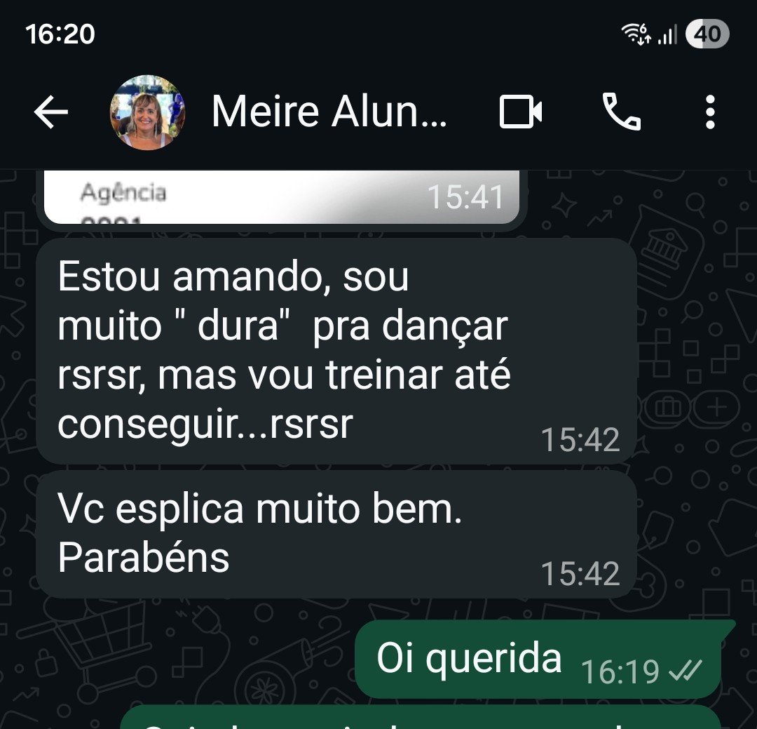 Aluna da Kasa da Dança elogiando a didática das aulas de dança